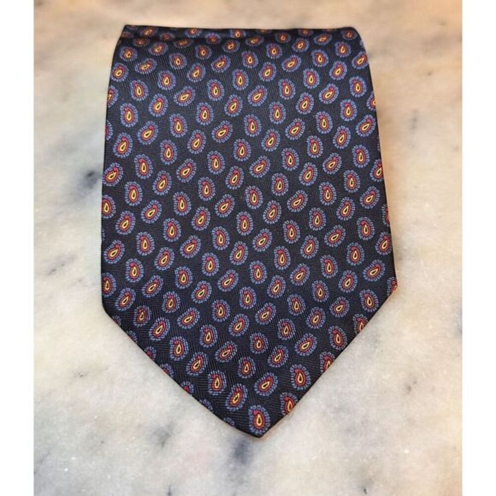 Vintage Polo Ralph Lauren 100% Silk Wide Paisley Tie Handmade In USA